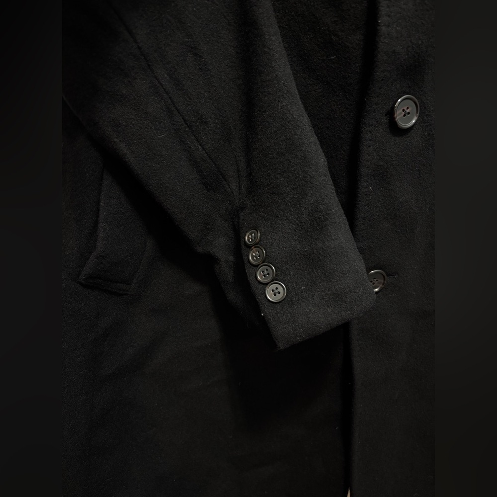 Lauren Ralph Lauren Men's BlackWool/Cashmere Blend Long Dress Coat Size 46R - Picture 4 of 8